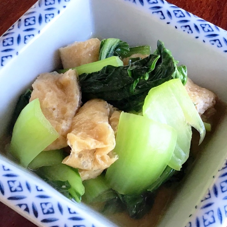 チンゲン菜と油揚げの煮びたし