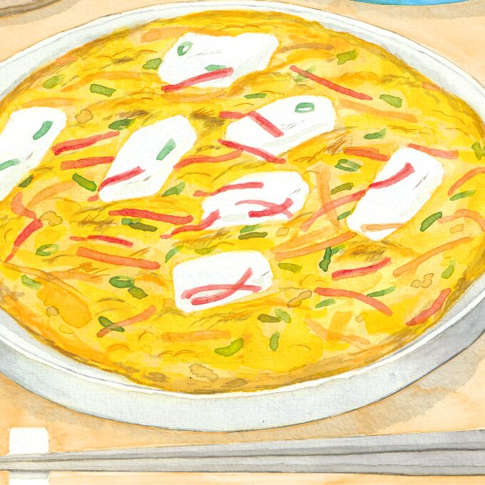 もち入りイカねぎ焼き