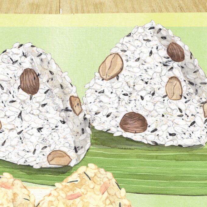 元気補給！甘栗おにぎり