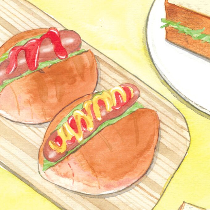 パクパクおいしいホットドッグ