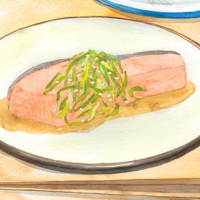 切身魚の蒸し焼き