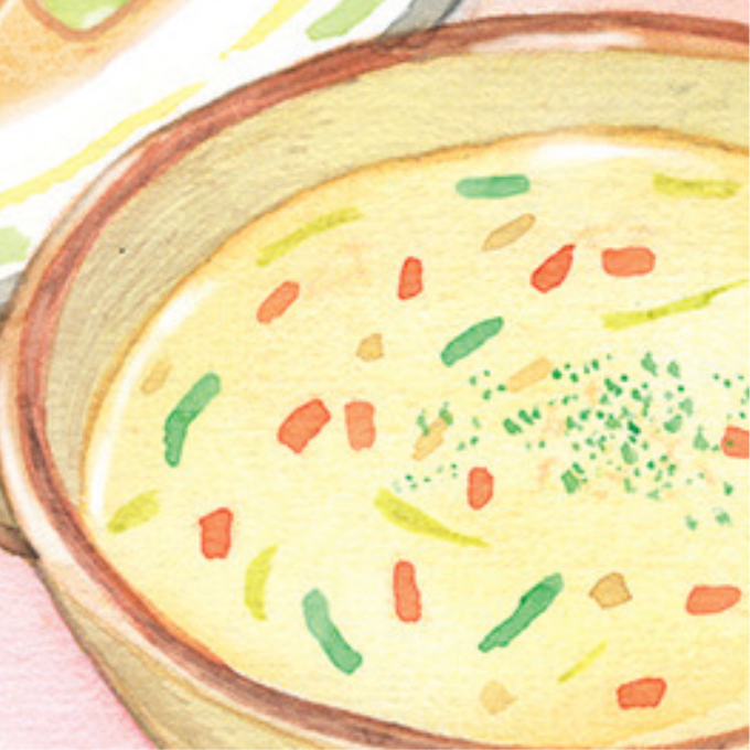 野菜マシマシ彩りコーンスープ