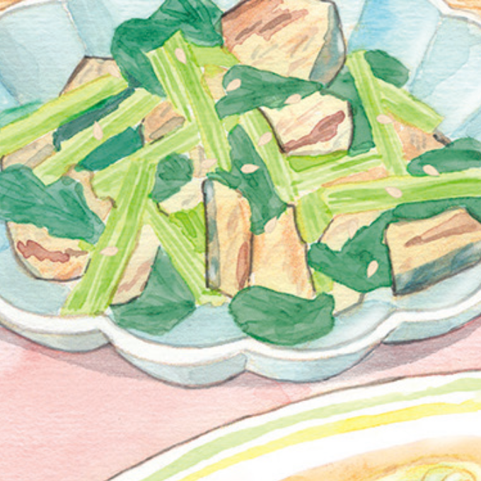 さかな缶の青菜炒め